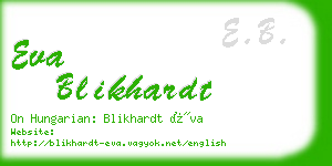 eva blikhardt business card